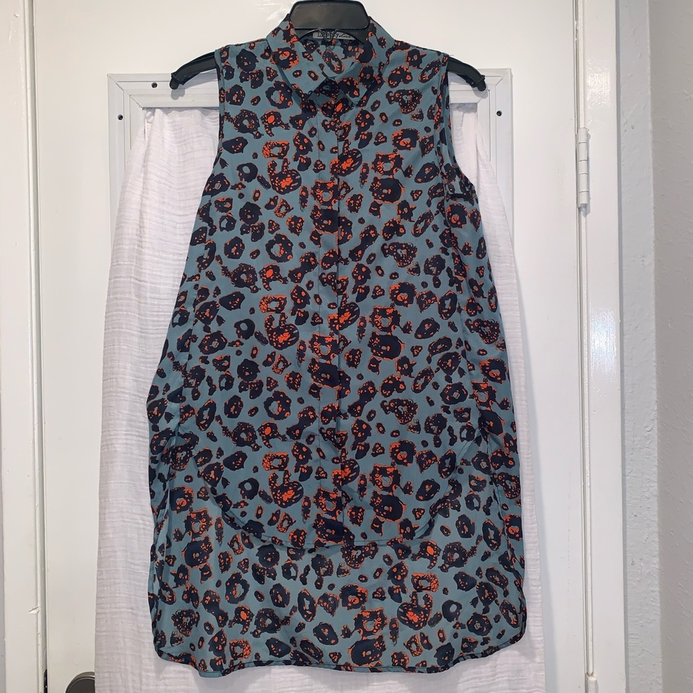 Liberty Love Green, Blue & Orange Tunic Size S